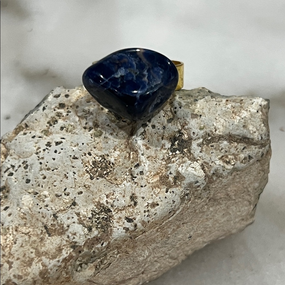 Blue Banded Sodalite Women's Ring